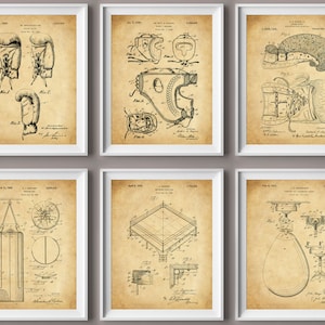 Vintage Boxing Patent Art Prints: Gym Decor (Digital Download)