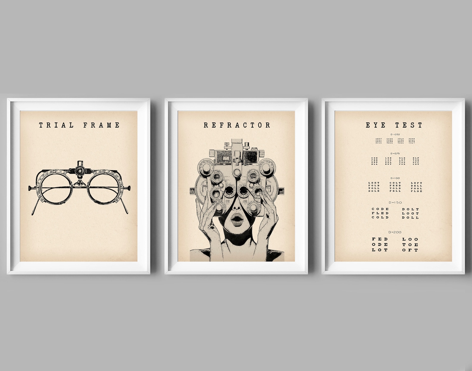 3 Vintage Optometry Art Ophthalmology Art Optometrist - Etsy