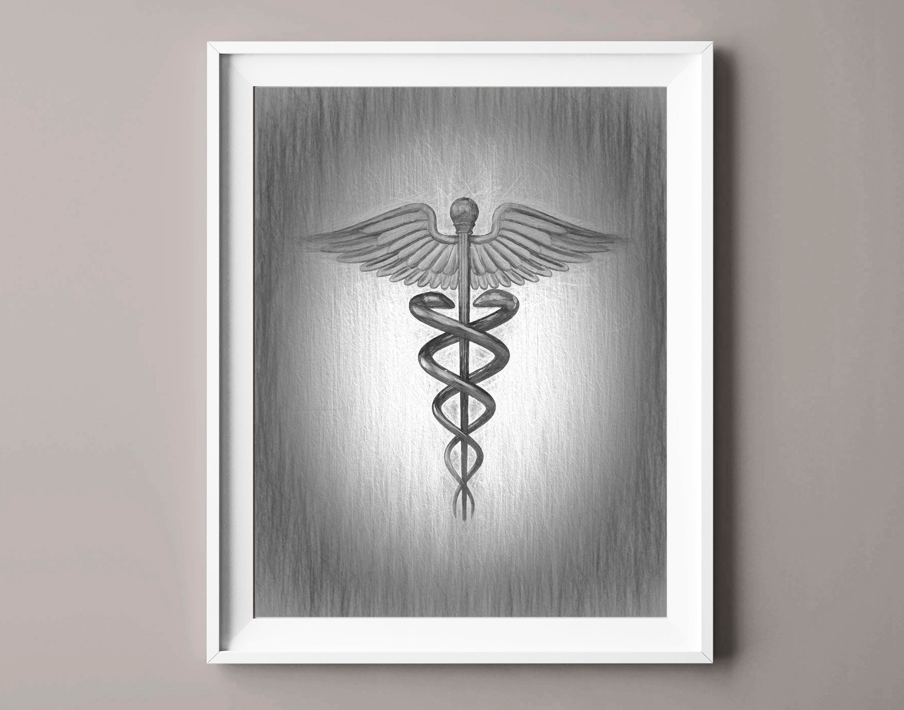Caduceus medical symbol black and white Stock Vector Image & Art - Alamy