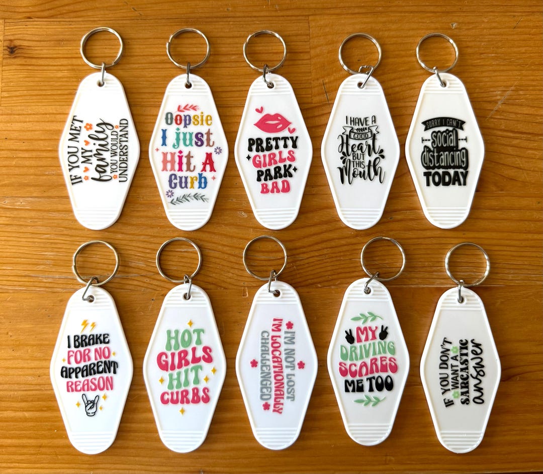 Humour Key Rings Humorous Funny Vintage Style Motel Key Keychains Great Gift Idea - Etsy