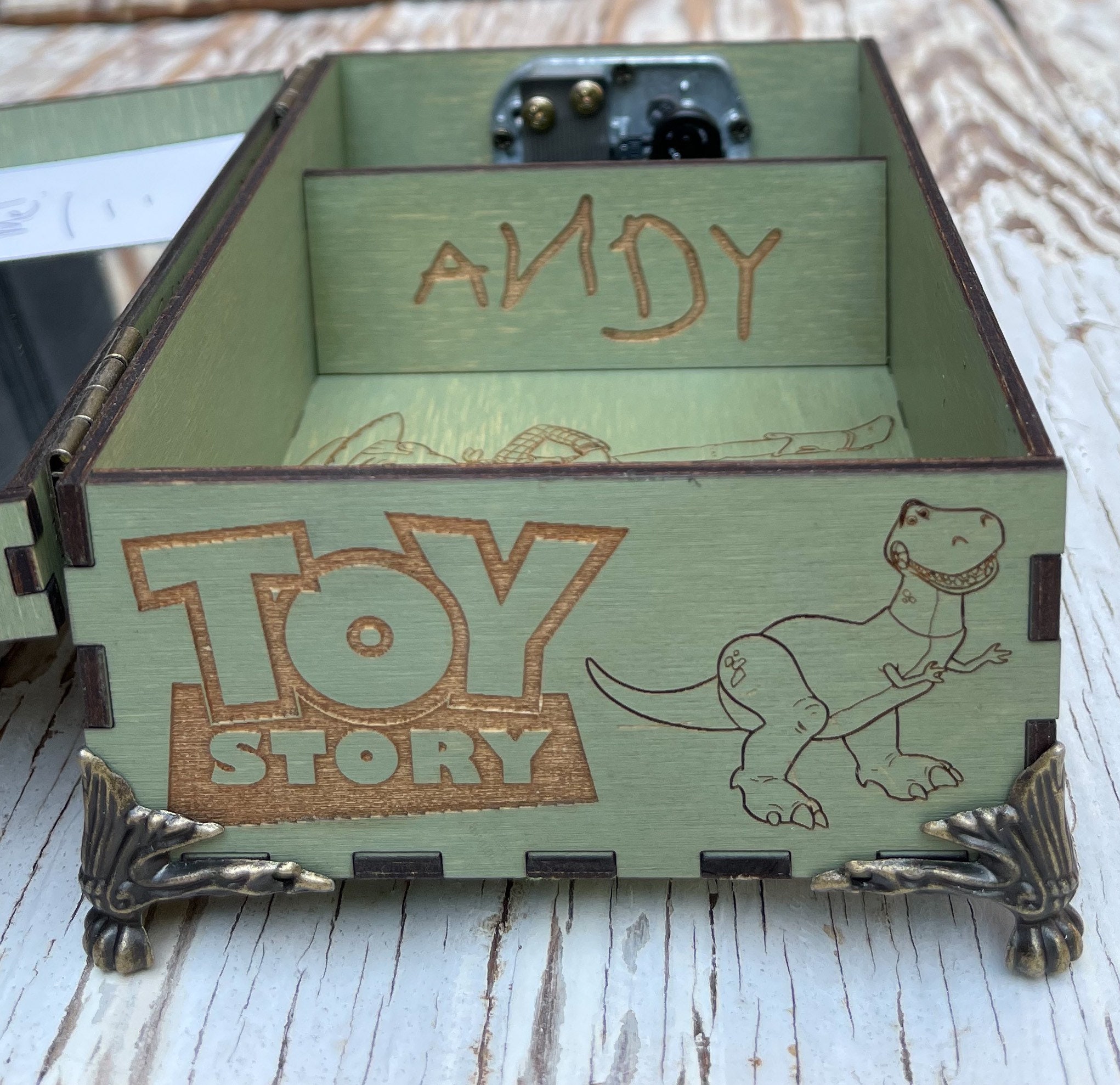 Toy Story Wooden Wind Up Music Box w/Free Personalization Etsy