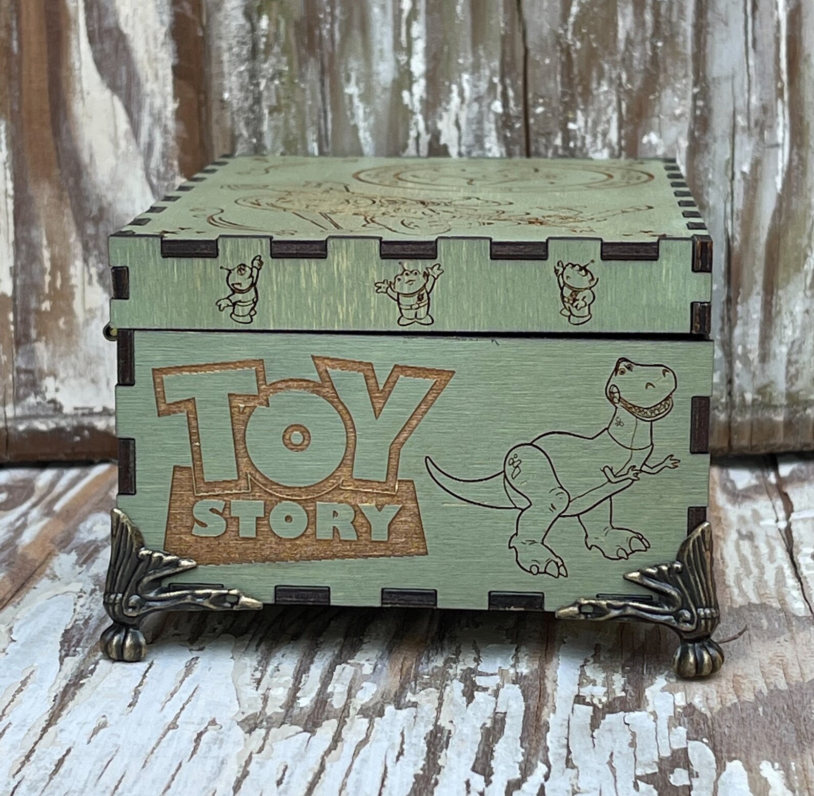 Toy Story Wooden Wind Up Music Box w/Free Personalization Etsy