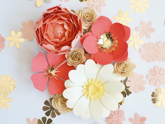 Download Paper Flower Templates Set 6 Paper Flower Svg Cut Files And Etsy