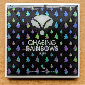 Craft Beer Label Coaster - Bearded Iris Brewing - Chasing Rainbows Seven