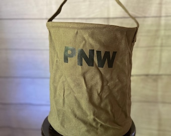 RIVER Collapsible Cooler Water bucket -Outdoor Gear, Tool Bag- Waterproof Bag- Canvas Bag - Drink Holder -Ice Bucket  - 5 Gallons