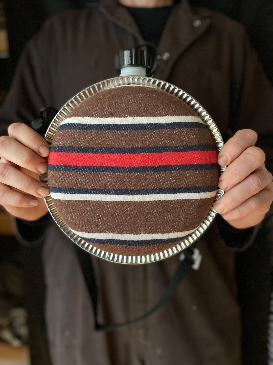 RIO GRANDE Wool Covered Canteen- 4 Quart Water- Blanket Lined for ...
