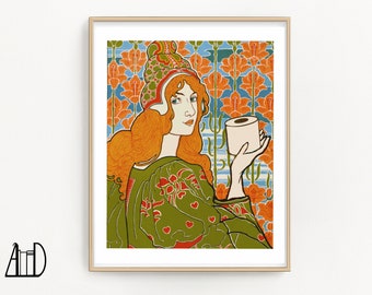 Toilet Paper Fairy Art Print: Nouveau Bathroom Decor