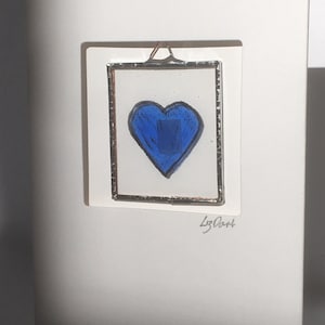 Kaart met blauw hart