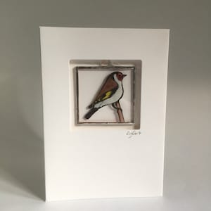 Stained Glass Goldfinch Card
