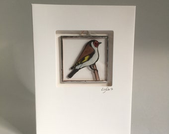 Stained Glass Goldfinch Card