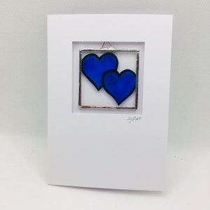Carta Due Cuori Blu
