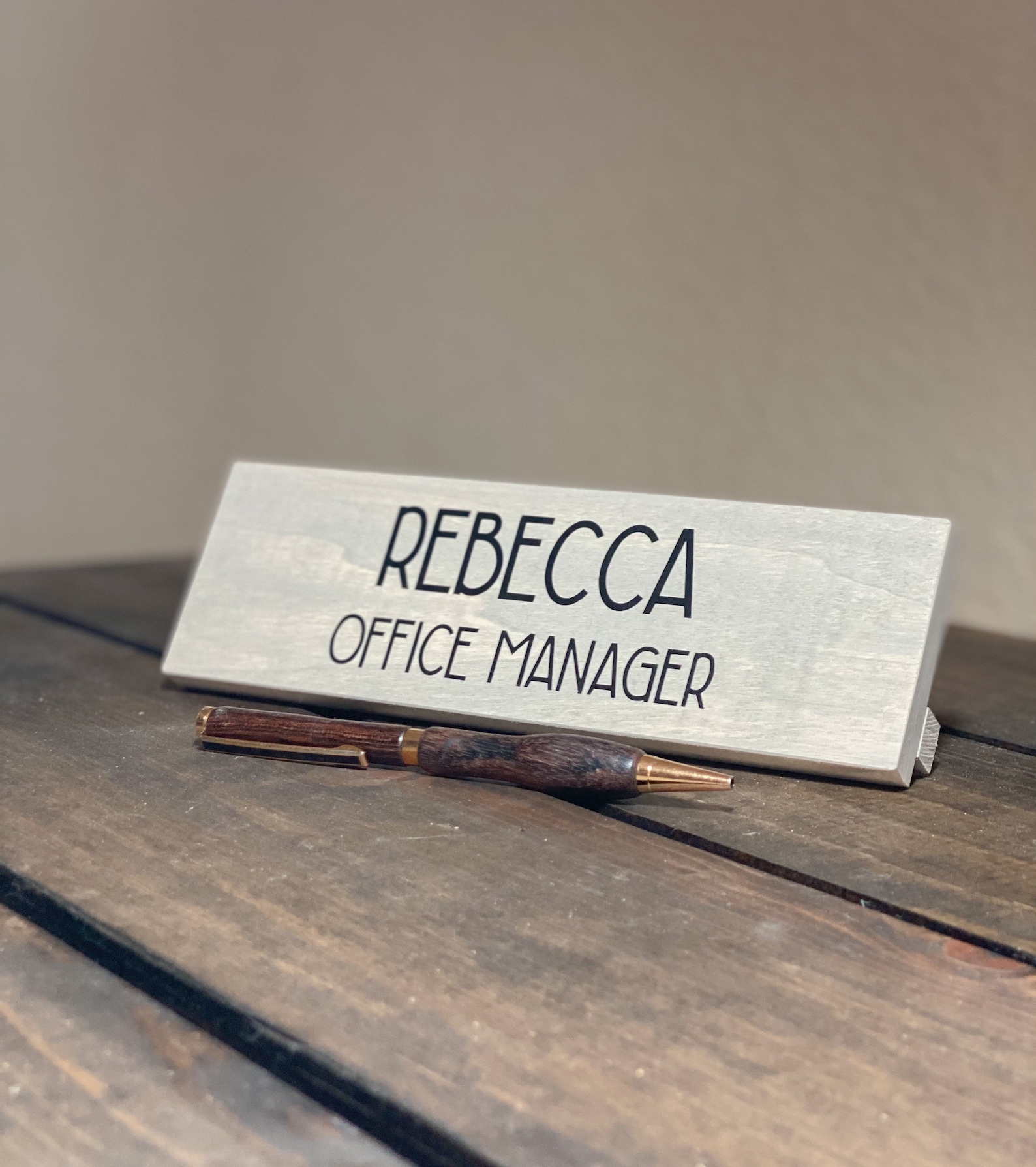 Handmade Wood Desk Name Plate Custom Etsy