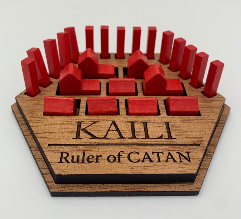 Settlers of Catan Custom Game Piece Holder Personalized Etsy