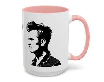 Morrissey The Smiths There Is A Light lyrics The Queen is Dead album Johnny Marr Mug, Music Lover Gift, Retro Rock Band Merch, 80s
