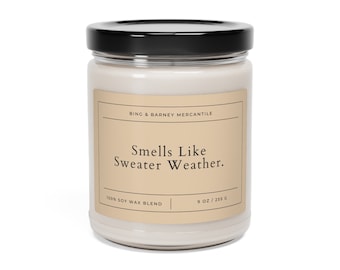 Smells Like Sweater Weather Scented Soy Candle, 9oz