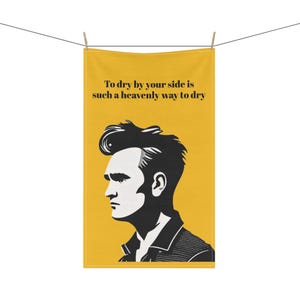 Retro Kitchen Tea Towel, 80s The Smiths Morrissey, Meat Is Murder, Cotton/Poly, Dish Towel, Gift for Music Fans