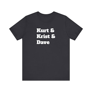 Kurt Cobain Krist Novolselic Dave Grohl Nirvana Grunge 90s Rock Unisex Jersey Short Sleeve Tee