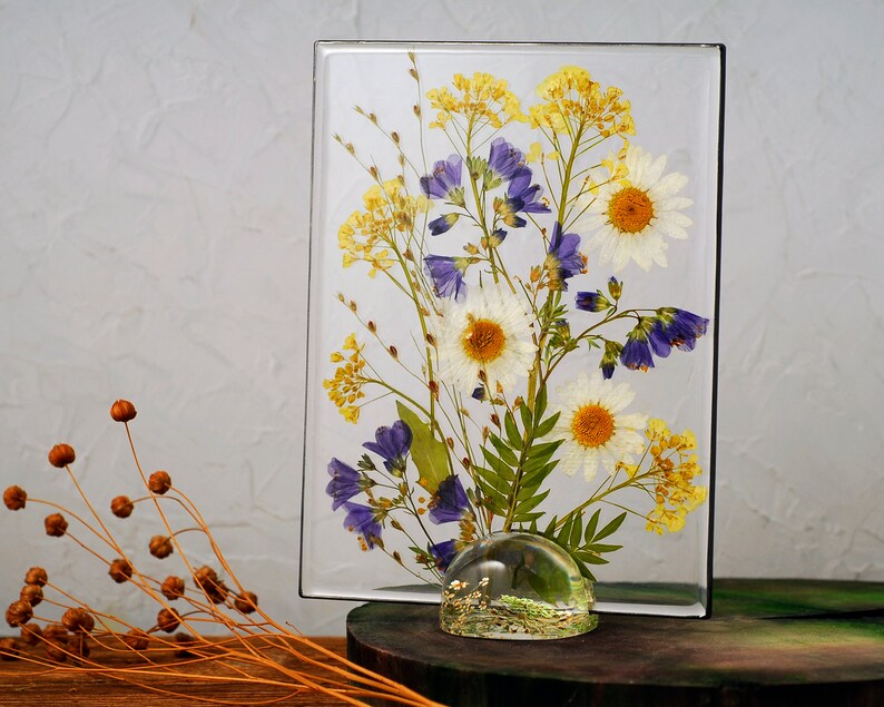Framed Pressed Flowers for Home Decor Pressed Flower Frame Etsy