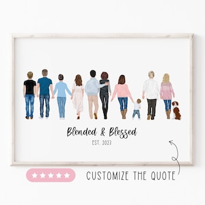 Blended family gifts, Personalized gifts for mom, the perfect blend, blended family wedding gifts, Mother&#39;s Day gift for mom, gifts for step