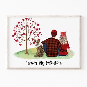 regalo de San Valentín para novio, tarjeta de San Valentín para él, regalos para marido, regalos para prometido, para siempre mi San Valentín, retrato de pareja