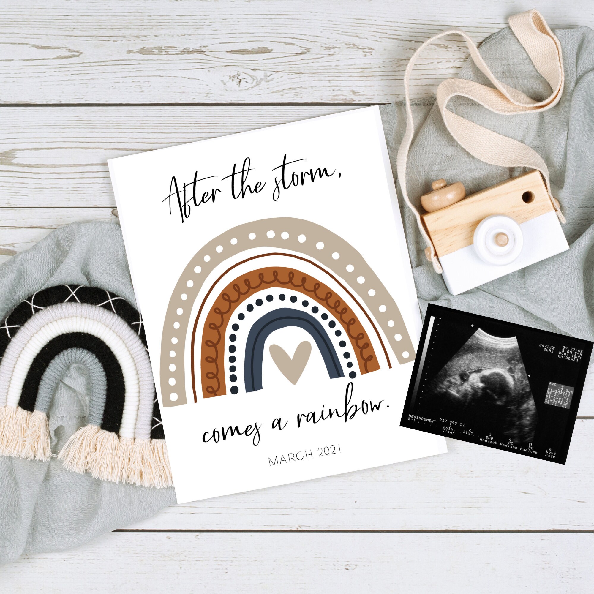 Rainbow Baby Announcement Rainbow Baby Nursery Decor Rainbow Etsy