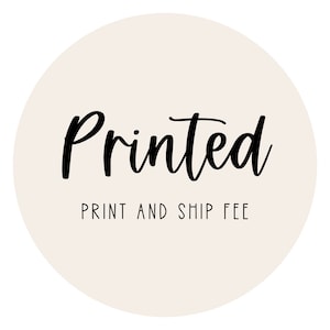 Print and Ship Fee for digital files
