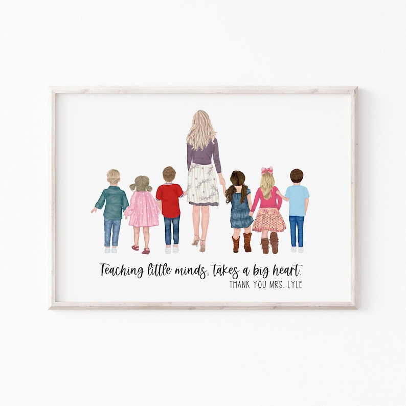 custom teacher gifts, personalized teacher gifts, teacher present, preschool teacher gift, daycare teacher gift, teacher appreciation image 1