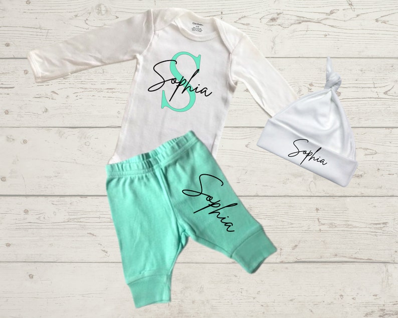 Custom Baby Girl Coming Home Outfit Personalized Infant Etsy