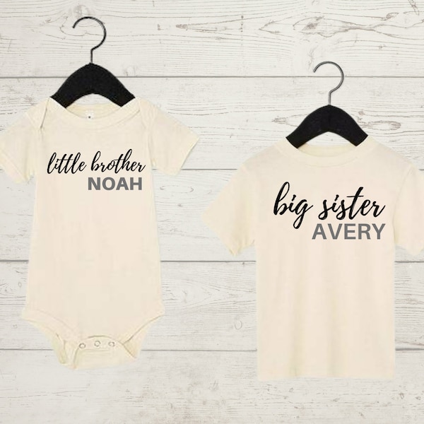 T-shirt Bébé Big Brother Big Sister - Avec Minion, Taille Toddler, Marque Old Glory