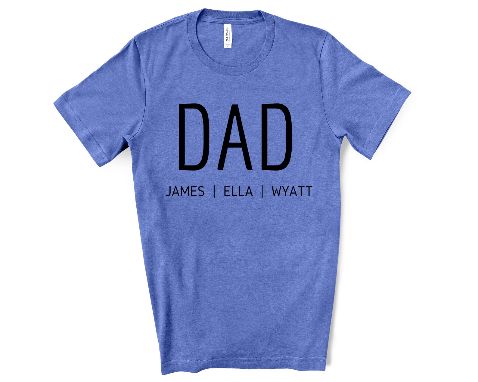 Personalized Dad Shirt With Kid's Names Custom Dad Shirt - Etsy