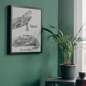 Alligator and Crocodile Matte Vertical Posters