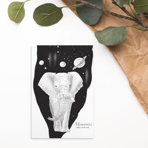 As memórias caminham comigo - Cartão postal do elefante