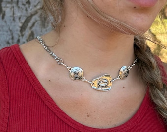 Western  choker  charm necklace | rodeo jewelry  | Cowgirl punchy | Cowboy hat