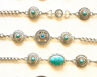 Western Necklace concho charm choker  | jewelry rodeo |  | Cowgirl punchy necklace| Aztec bead