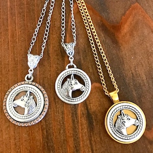 Horse head  necklace | Silver or gold  | Cowgirl Jewelry