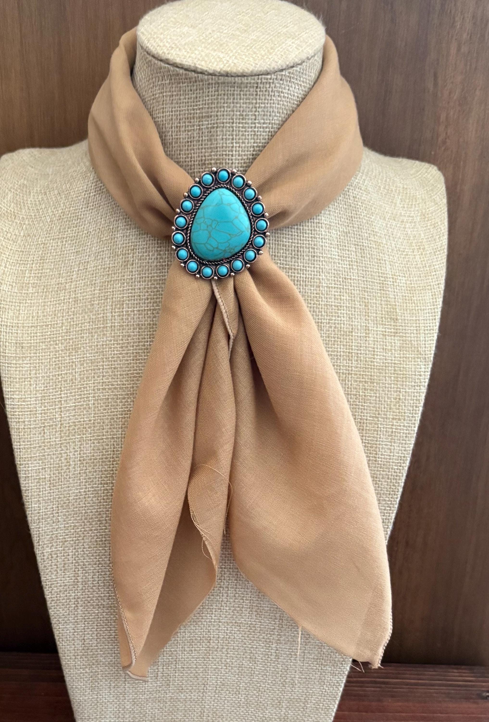 Bufanda de trapo salvaje tobogán - piedras de caracola de racimo navajo - vaquera contundente flor de calabaza - Imagen 9 de 10
