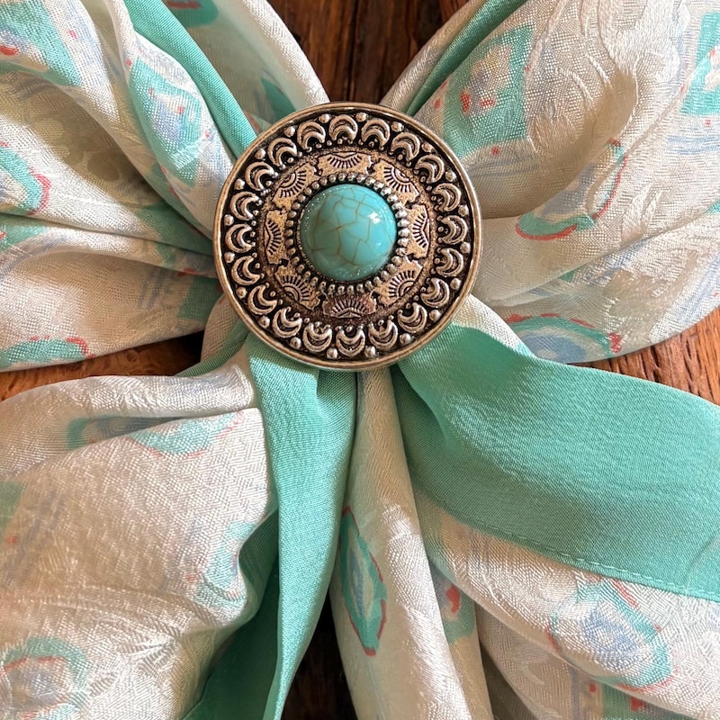 Turquoise Concho Slides - Etsy