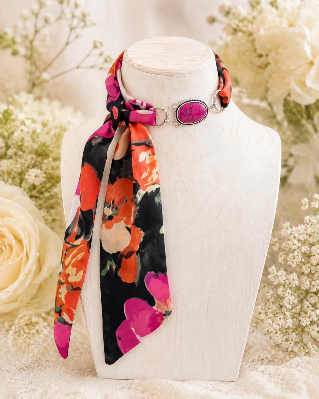 Stone Scarf Slide Holder | Western Equestrian Accessory-skinny