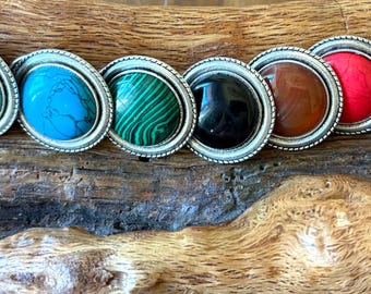 Crystal agate scarf slide-Bandana Slide-Wild Rag-Scarf Accessory-Thumb worry stone