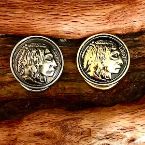 Navajo Indian Nickel - Mens scarf slide - Neckerchief slide