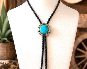 Stenen Bolo - Turkooizen cowboyketting - Western accessoires