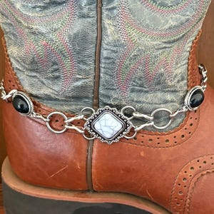 Westernlaarsarmband |    Agaatsteen |  laarzenketting | Rodeo-sieraden cowgirl
