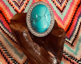 Stone Scarf slide |  Bandana Slide | Wild Rag | Western cowgirl gift | Faux Turquoise