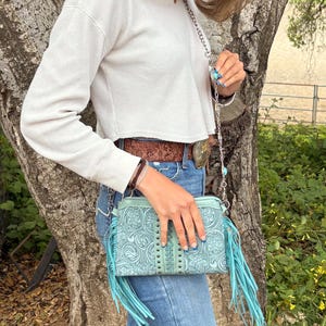 Correa para bolso de concierto estilo western / Bolso de mano tipo clutch / Correa de cadena Concho / Estilo vaquera rodeo