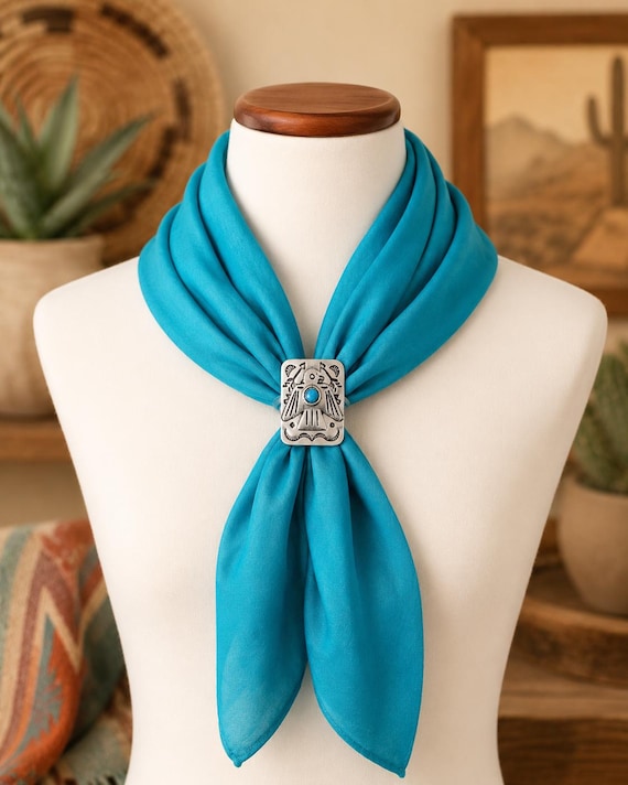 Scarf Slide | Navajo | Thunderbird Tribal Symbols | Gifts for Him