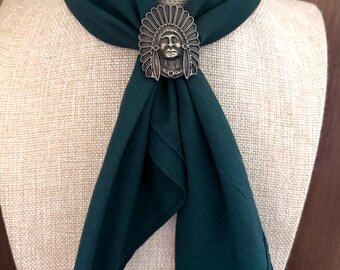 Navajo | Man Scarf Slide | Western Indian Chief - Etsy