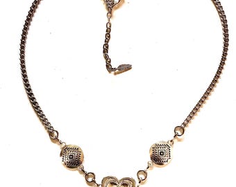 Silver Heart Necklace: Rodeo Cowgirl Aztec Jewelry
