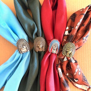 Navajo | Man Scarf Slide | Western Indian Chief