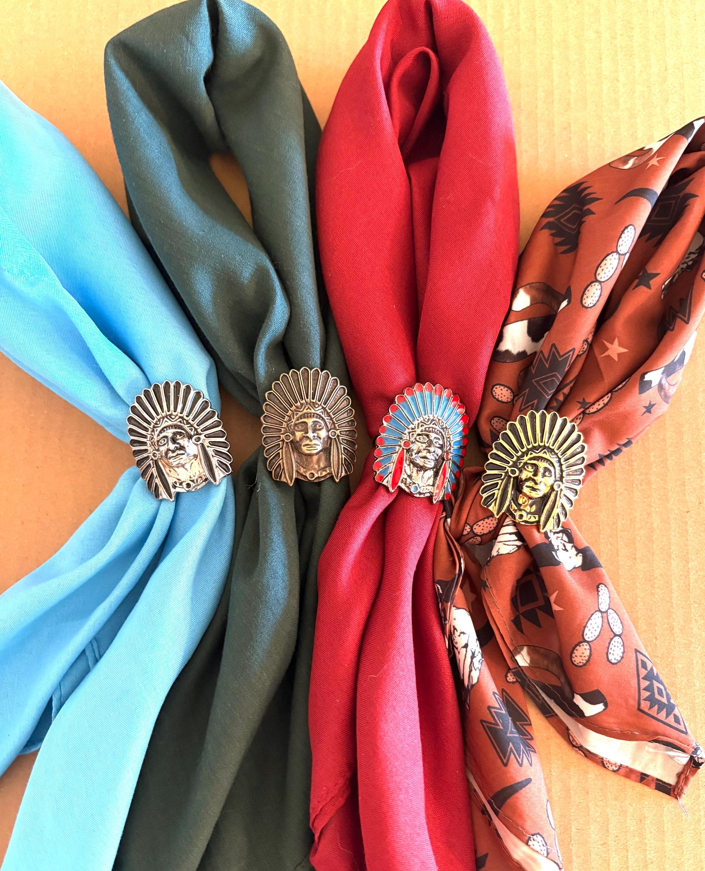 Navajo | Man Scarf Slide | Western Indian Chief - Etsy
