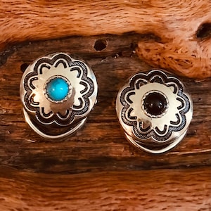 Wild Rag Scarf Slide -Bandana slide- Faux silver and turquoise- cowboy cowgirl